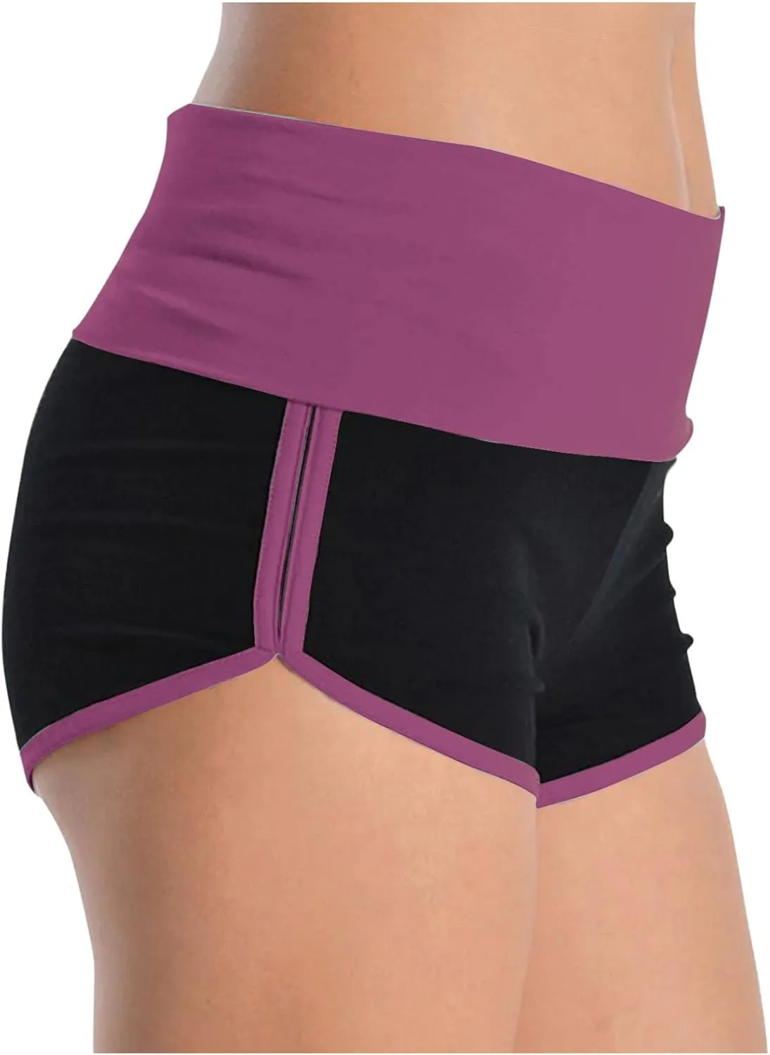 2 Pack Women's Athletic Shorts High Waisted Running Workout Short Pants Tummy Control Quick Dry Gym Shorts for Yoga
