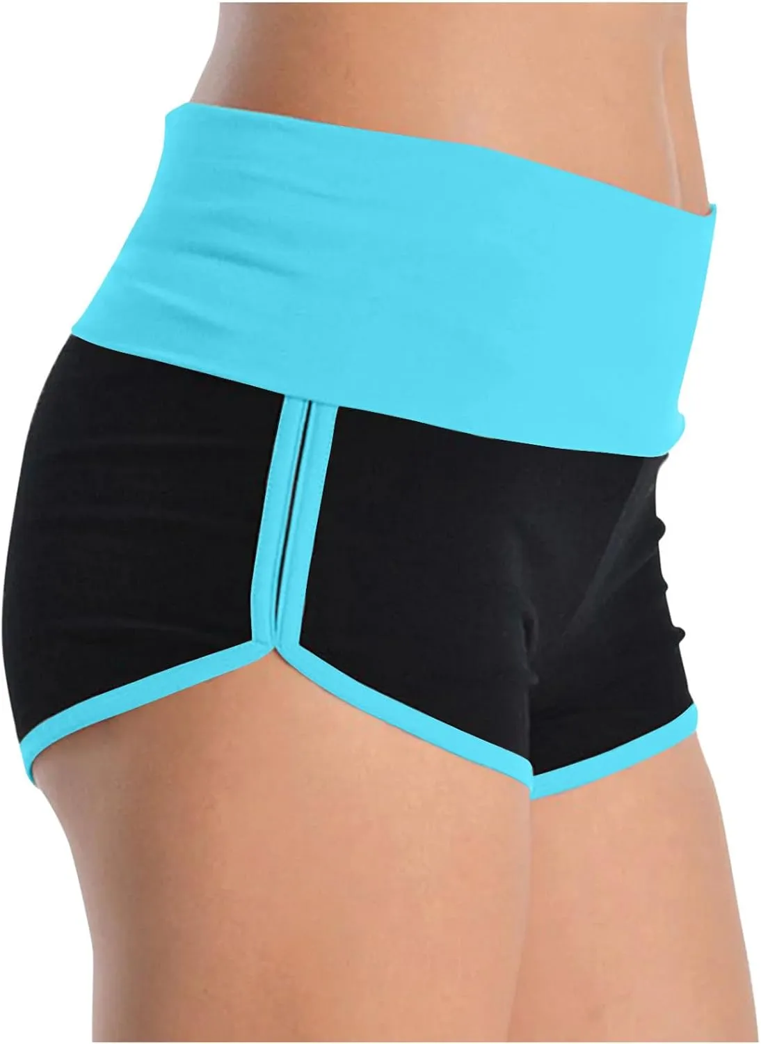2 Pack Women's Athletic Shorts High Waisted Running Workout Short Pants Tummy Control Quick Dry Gym Shorts for Yoga