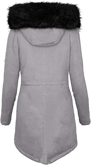 2024 Fashion Thick Hooded Puffer Coat for Womens Long Sleeve Single Breasted Outwear Comfy Slim Overcoat with Pocket