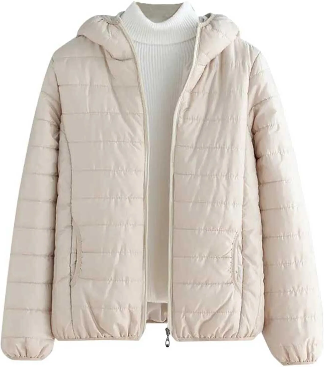 2024 Women Warm Lightweight Jacket Hoodless Windproof Winter Coat With Recycled Insulation Winter Calf Length Coats
