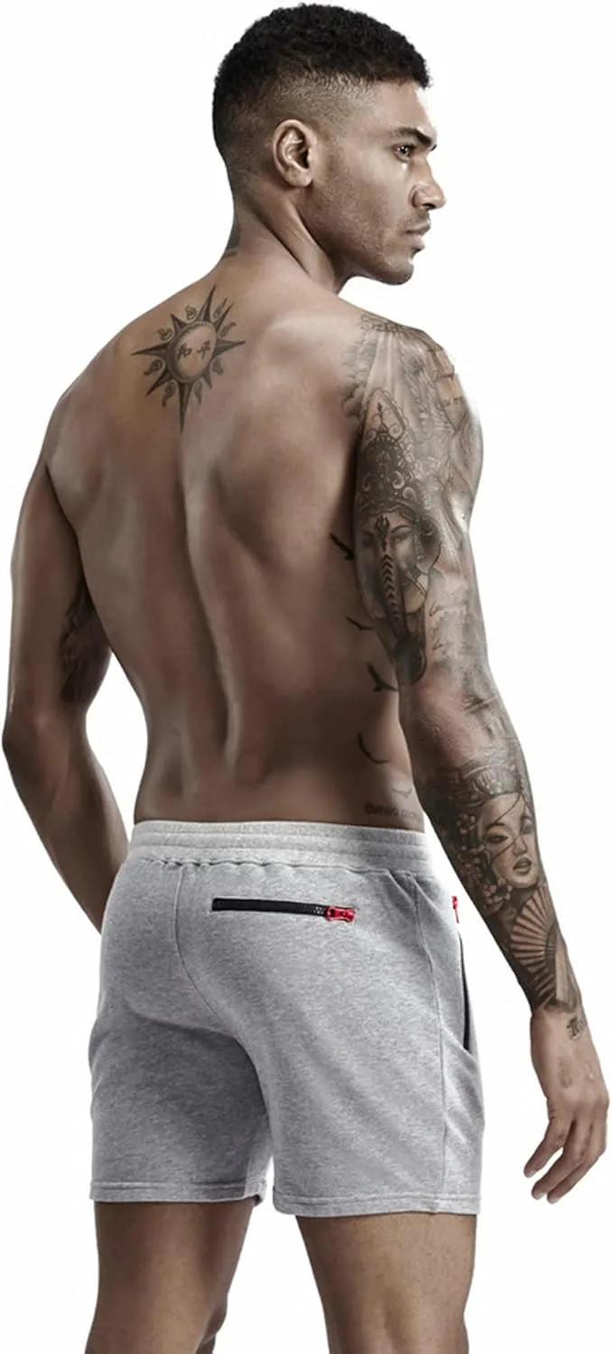 52hertz Men's Workout Athletic Running Shorts with Drawstring Summer Elastic Waistband Lounge Casual Shorts with Pockets