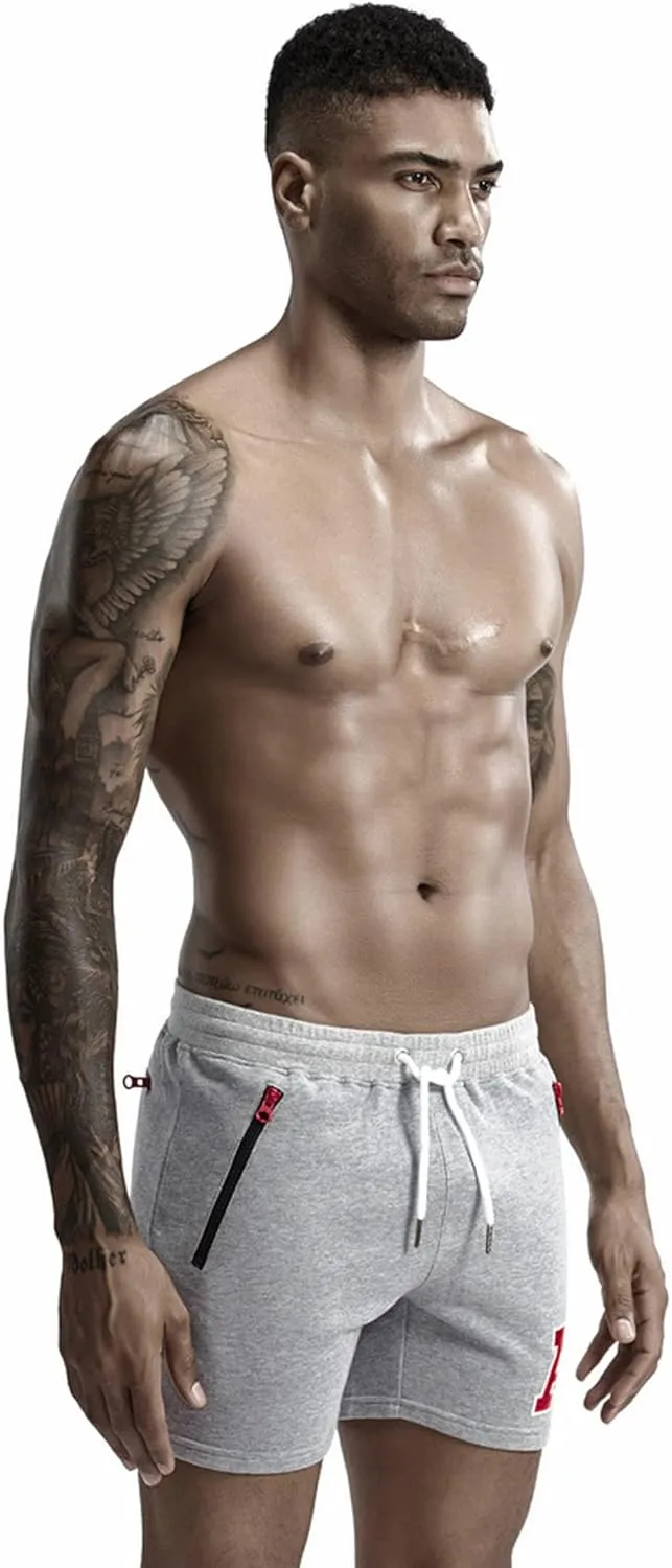 52hertz Men's Workout Athletic Running Shorts with Drawstring Summer Elastic Waistband Lounge Casual Shorts with Pockets