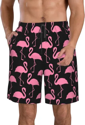 AMRANDOM Mens Casual Shorts Drawstring Summer Beach Golf Shorts Bathing Suit Swim Trunks