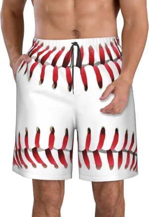 AMRANDOM Mens Casual Shorts Drawstring Summer Beach Golf Shorts Bathing Suit Swim Trunks