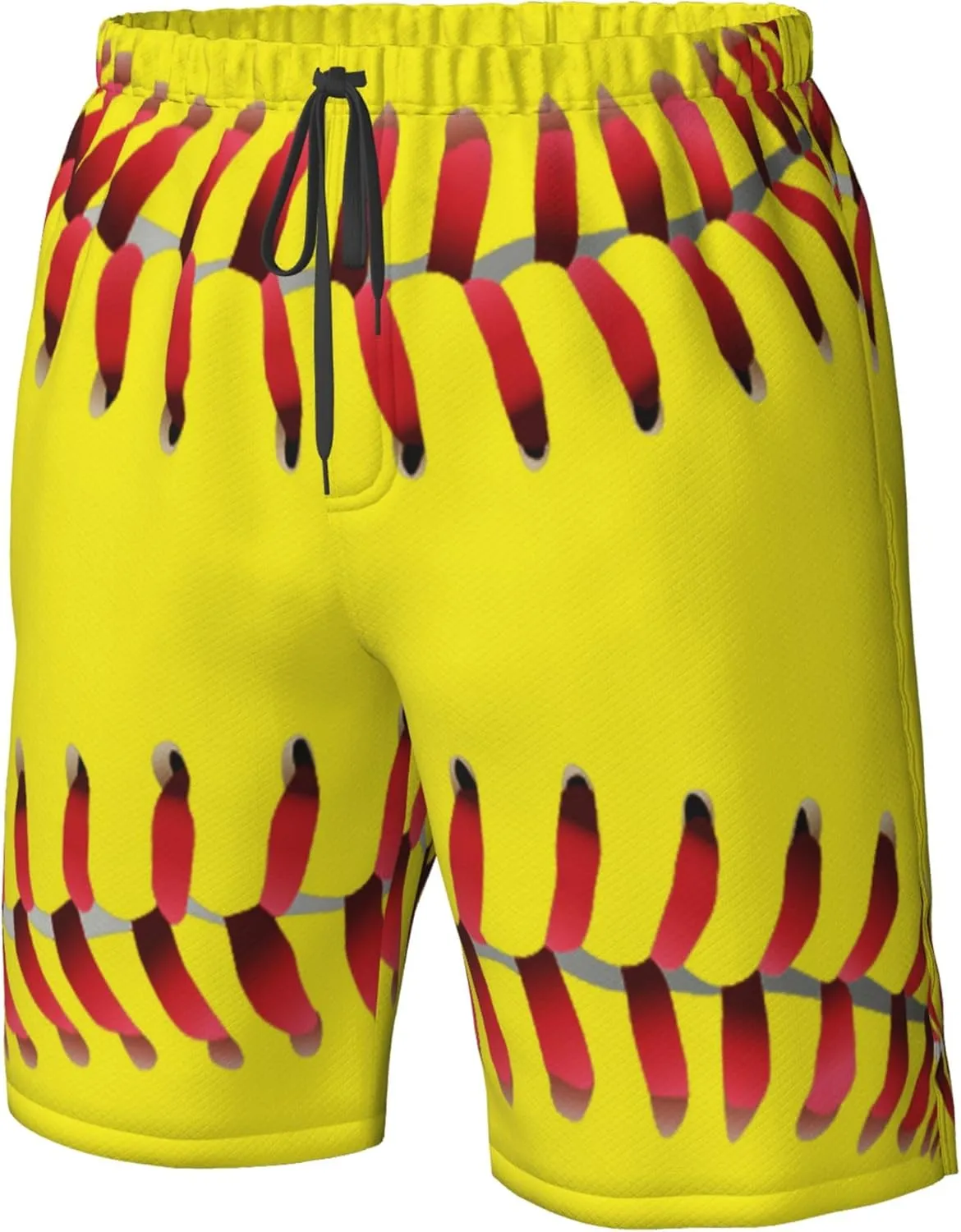 AMRANDOM Mens Casual Shorts Drawstring Summer Beach Golf Shorts Bathing Suit Swim Trunks