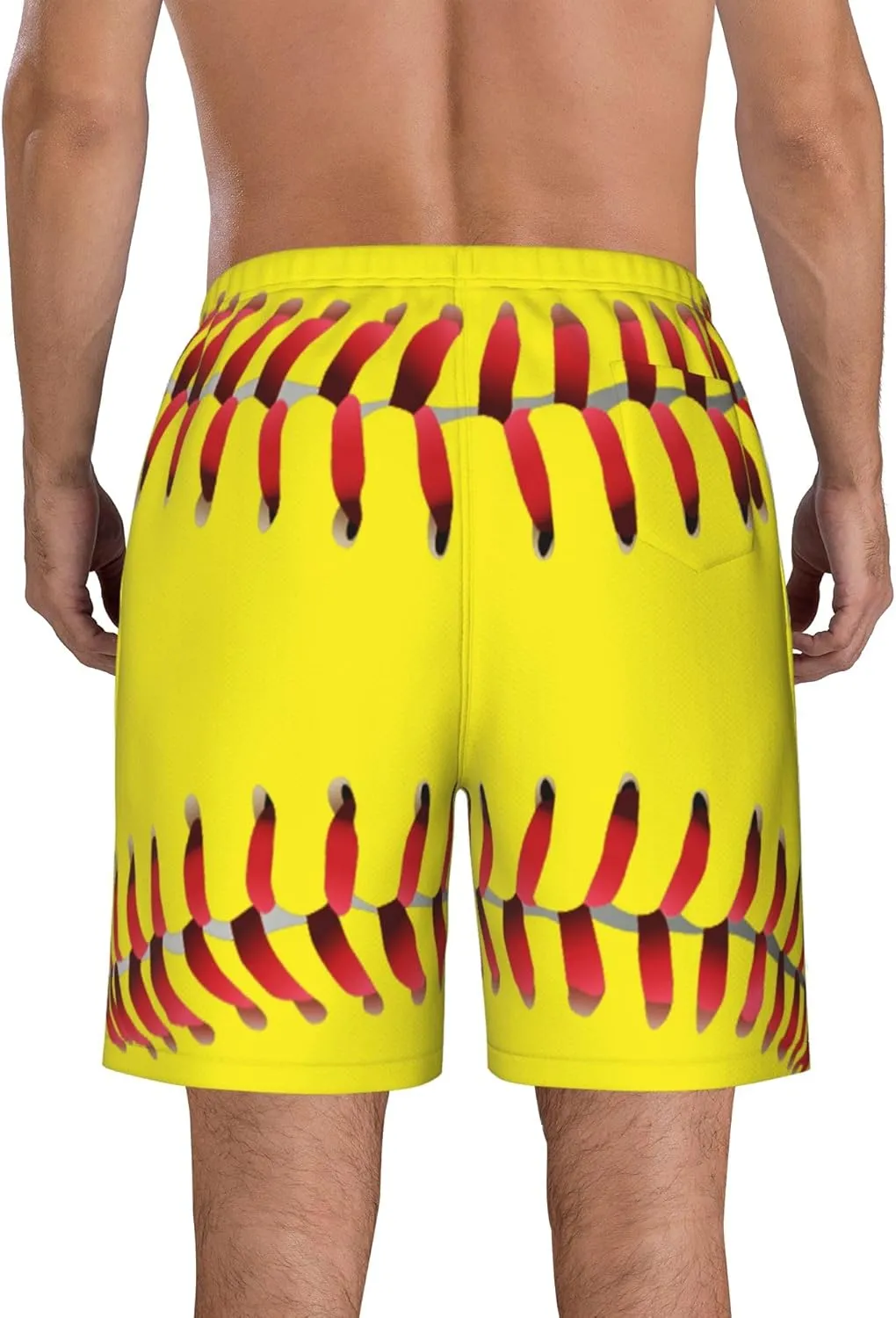 AMRANDOM Mens Casual Shorts Drawstring Summer Beach Golf Shorts Bathing Suit Swim Trunks