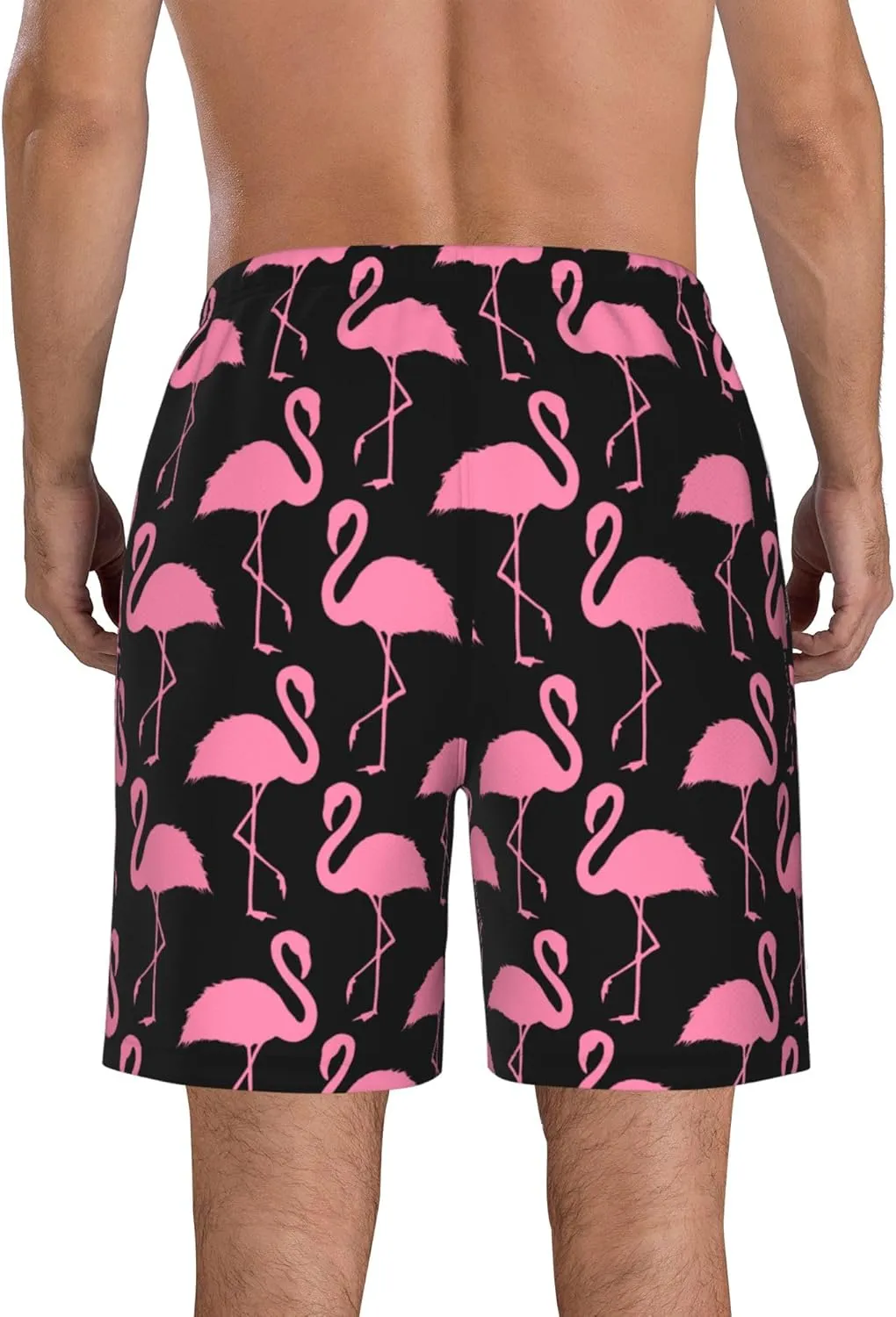 AMRANDOM Mens Casual Shorts Drawstring Summer Beach Golf Shorts Bathing Suit Swim Trunks