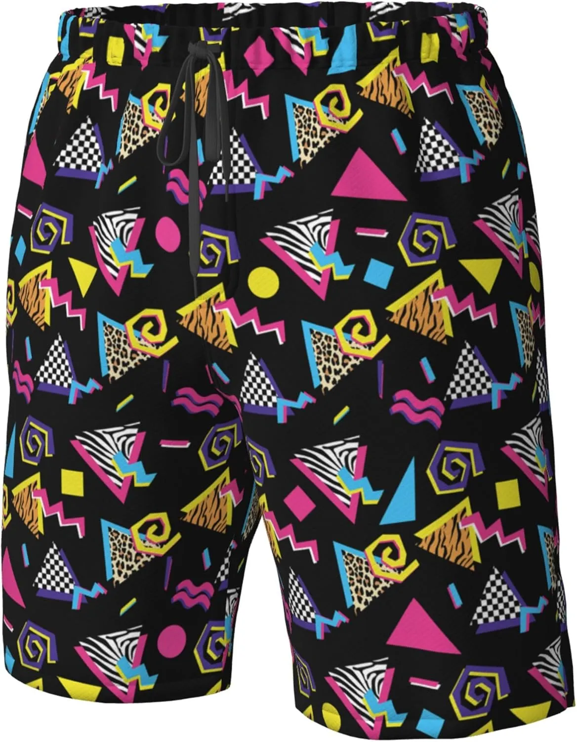 AMRANDOM Mens Casual Shorts Drawstring Summer Beach Golf Shorts Bathing Suit Swim Trunks