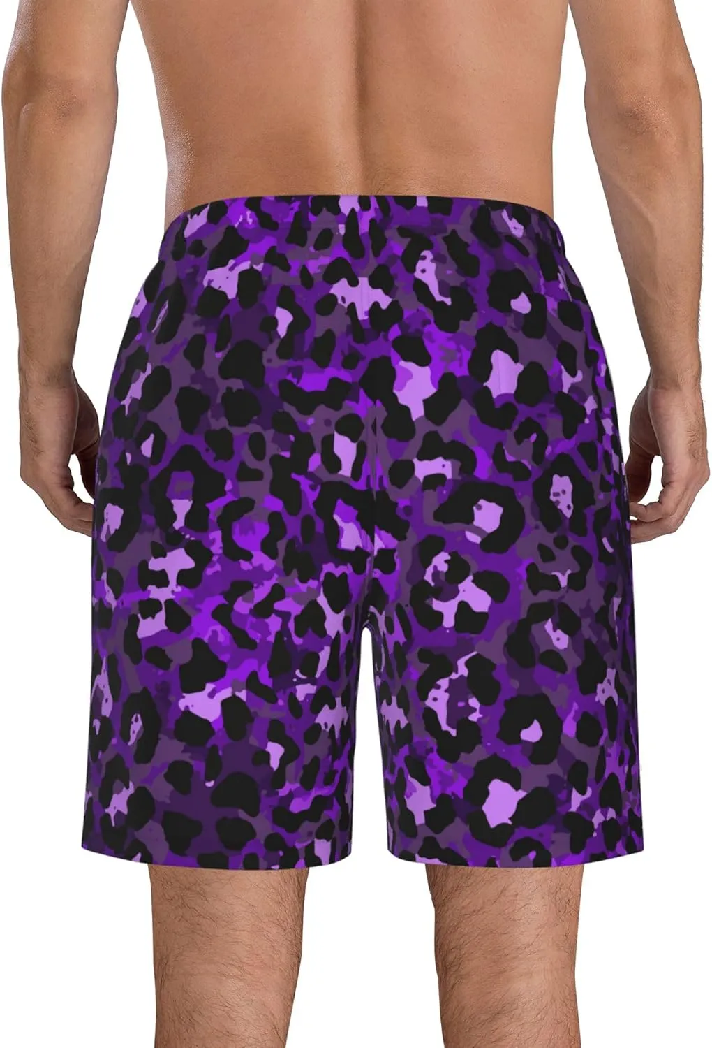 AMRANDOM Mens Casual Shorts Drawstring Summer Beach Golf Shorts Bathing Suit Swim Trunks