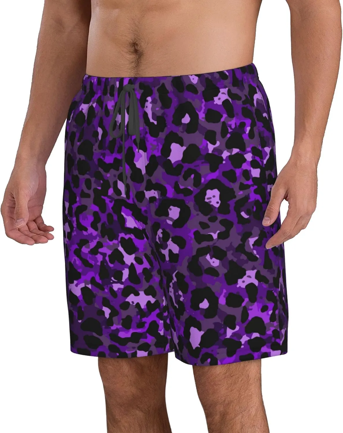 AMRANDOM Mens Casual Shorts Drawstring Summer Beach Golf Shorts Bathing Suit Swim Trunks