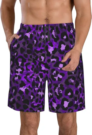 AMRANDOM Mens Casual Shorts Drawstring Summer Beach Golf Shorts Bathing Suit Swim Trunks
