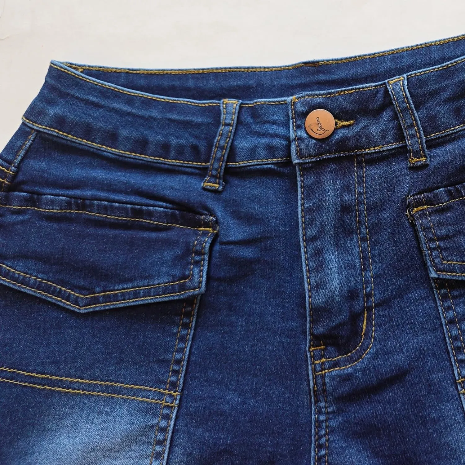 Atditama Women's Stretch Denim Jean Shorts Ripped Curved Fitted Summer Casual Shorts for Women High Waisted