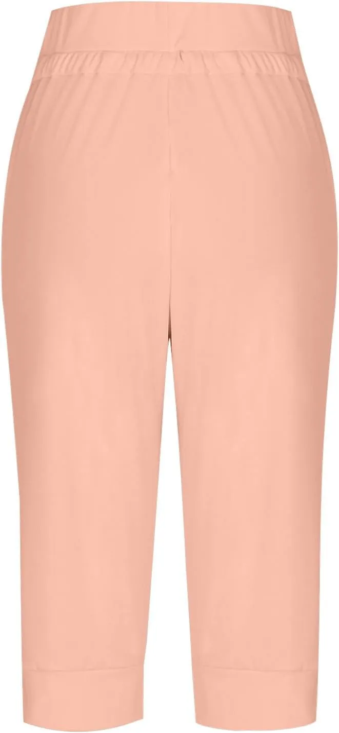 Athletic Works Capris for Women Plus Size Cropped Joggers Drawstring Yoga Pants Pockets Soft Sweatpants
