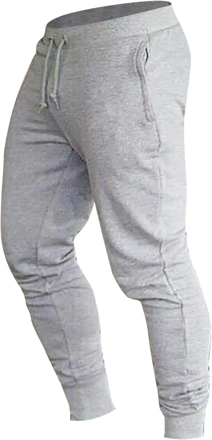 Big and Tall Sweatpants for Men Sweatpants for Men Loose Fit Men's Solid Cotton Yoga Sweatpants Athletic Lounge Pants