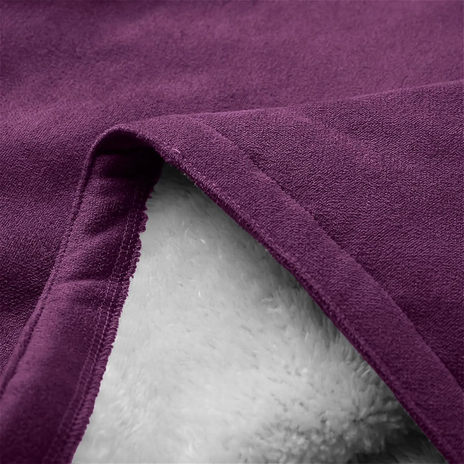 Binmer Women's Winter Warm Sherpa Lined Jackets Soft Fuzzy Fleece Long Hoodie Sweatshirt Horn Button Coats for Cold Weather