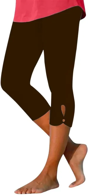 Capri Leggings for Women 2025 Cropped High Waist Yoga Pants Summer Dressy Capris Stretchy Workout Compression Pants