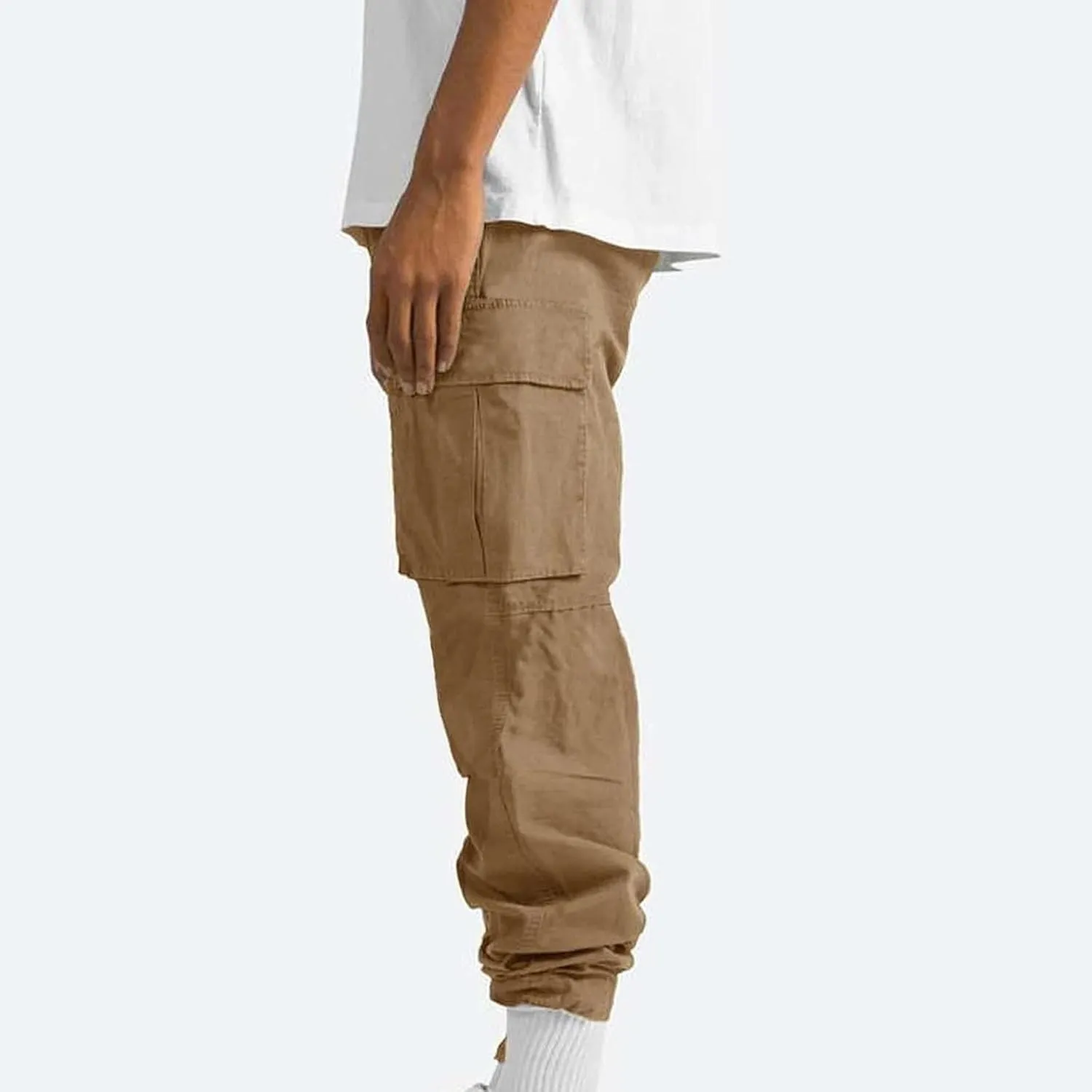 Cargo Pants for Men Baggy Relaxed Fit Causal Work Trousers Outdoor Hiking Cargo Sweatpants Pockets Athletic Joggers