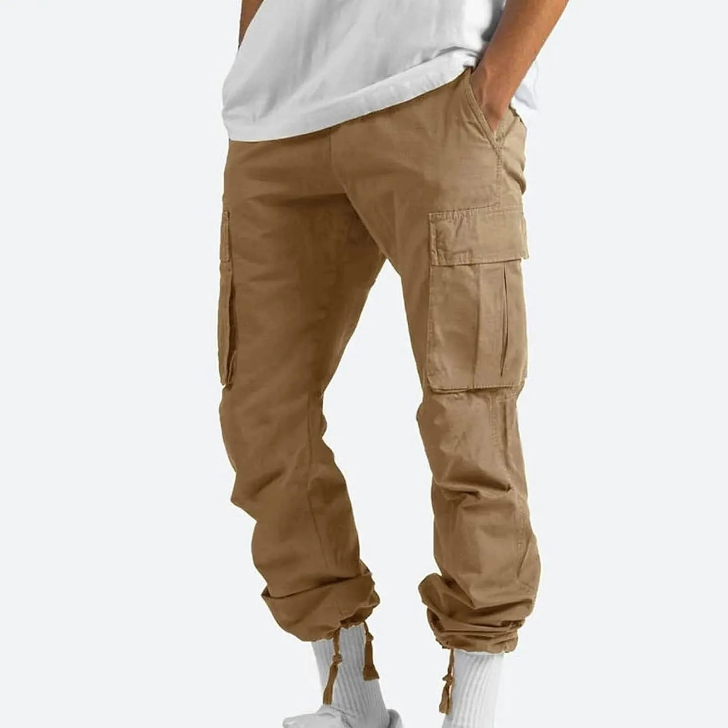 Cargo Pants for Men Baggy Relaxed Fit Causal Work Trousers Outdoor Hiking Cargo Sweatpants Pockets Athletic Joggers