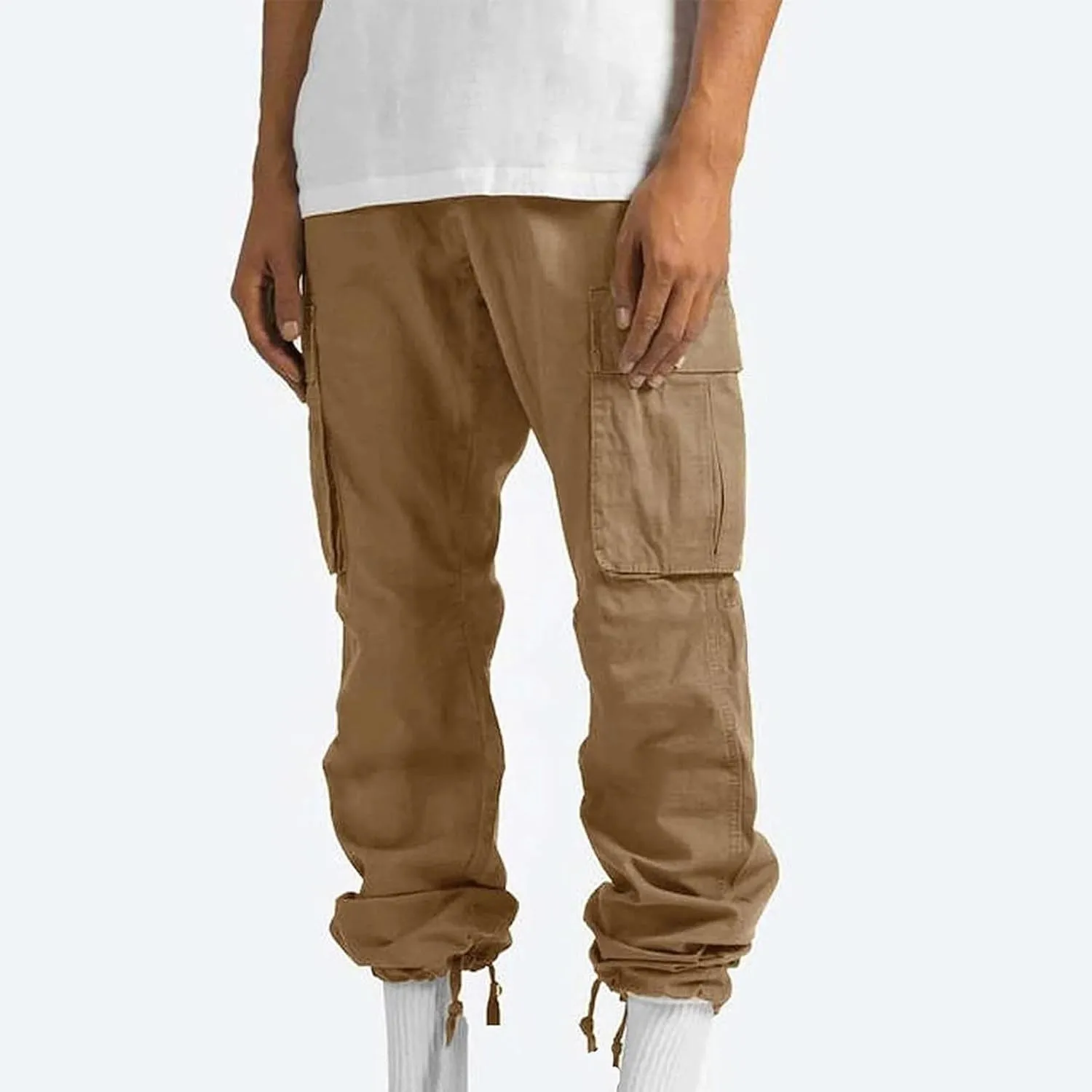 Cargo Pants for Men Baggy Relaxed Fit Causal Work Trousers Outdoor Hiking Cargo Sweatpants Pockets Athletic Joggers