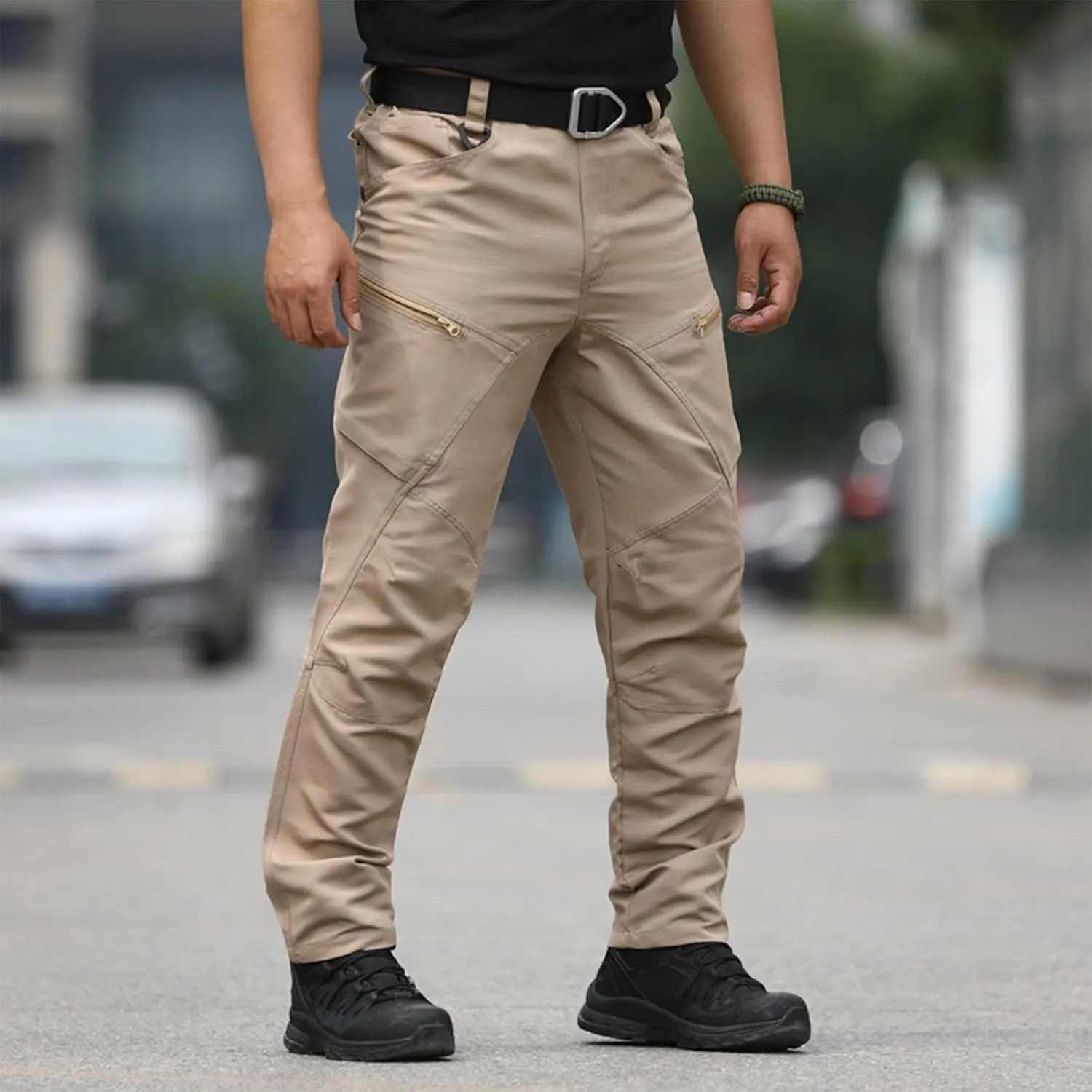 Cargo Pants for Men Hiking Tactical Pants Water Resistant Baggy Casual Work Pants Straight Multi Pockets Trousers
