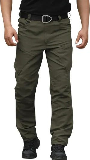 Cargo Pants for Men Hiking Tactical Pants Water Resistant Baggy Casual Work Pants Straight Multi Pockets Trousers