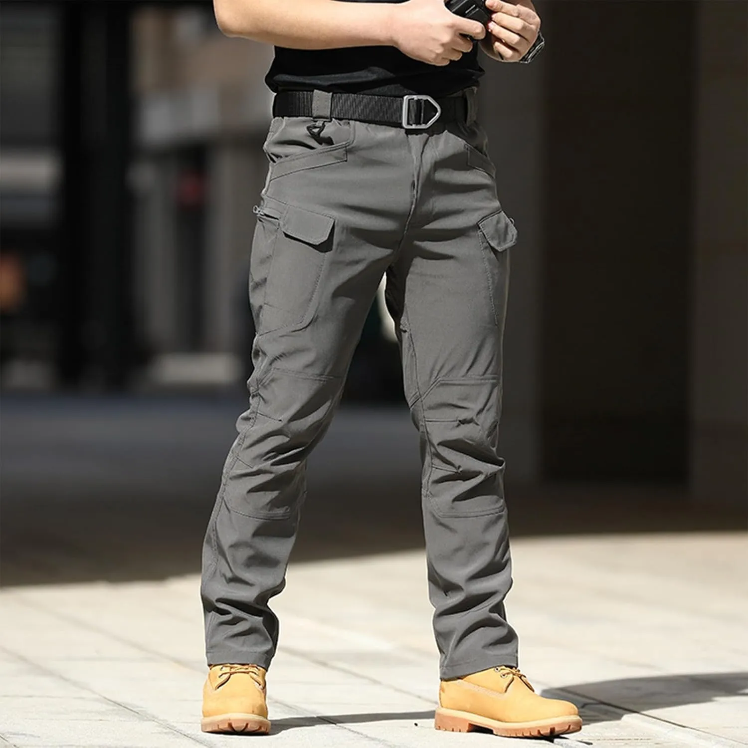 Cargo Pants for Men Tactical Water Resistant Camo Hiking Pants Multi Pocket Outdoor Carpenter Relaxed Fit Work Pant