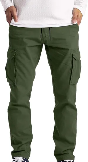 Cargo Pants for Men with Multi Pockets Camouflage Military Combat Work Fit Trousers Casual Tactical Hiking Pants