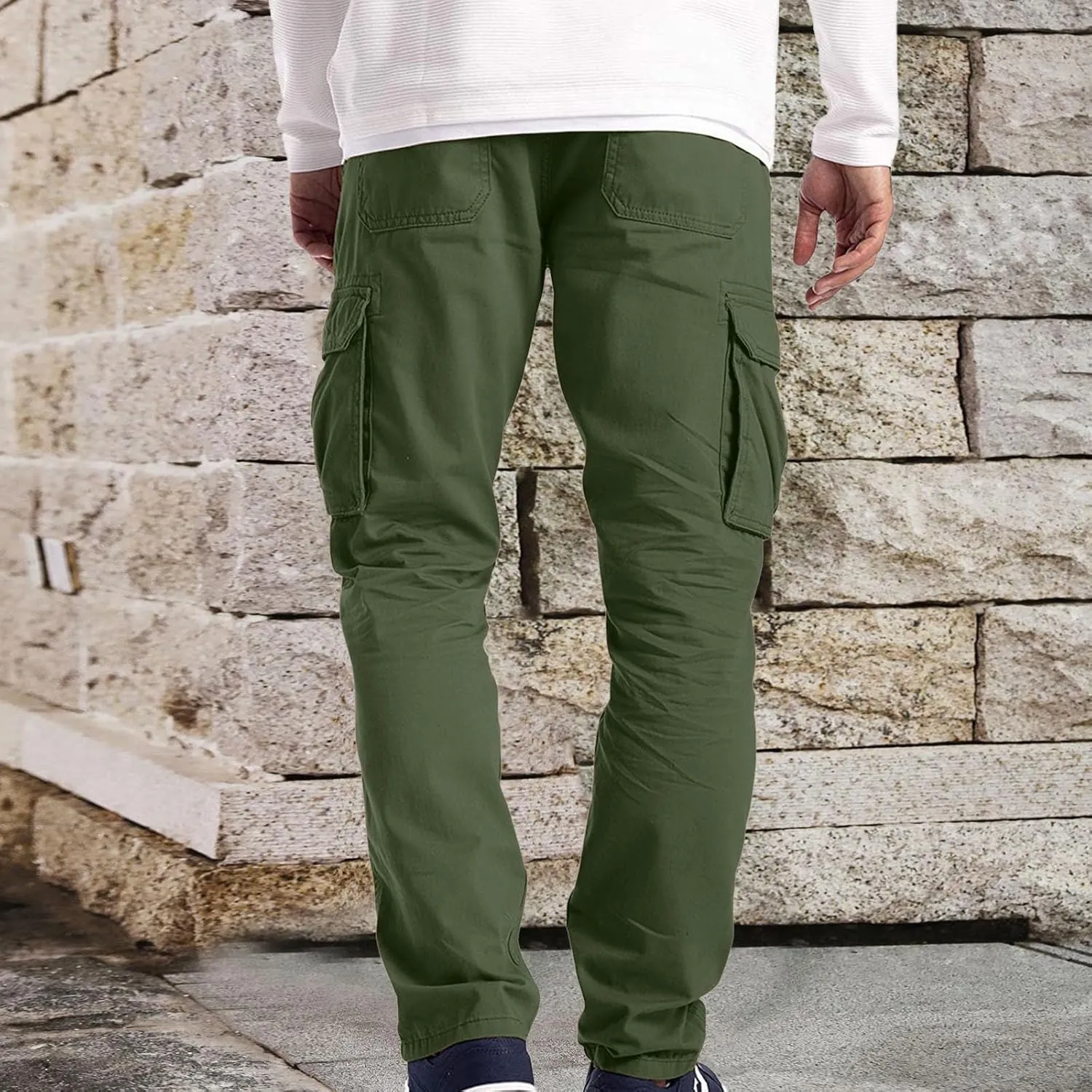 Cargo Pants for Men with Multi Pockets Camouflage Military Combat Work Fit Trousers Casual Tactical Hiking Pants
