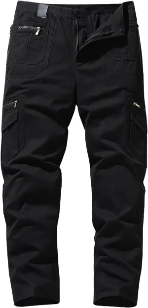 Cargo Pants for Men with Multi Pockets Camouflage Military Combat Work Fit Trousers Casual Tactical Hiking Pants