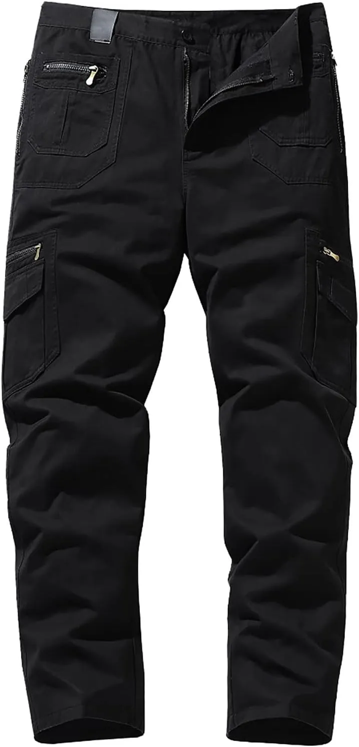 Cargo Pants for Men with Multi Pockets Camouflage Military Combat Work Fit Trousers Casual Tactical Hiking Pants