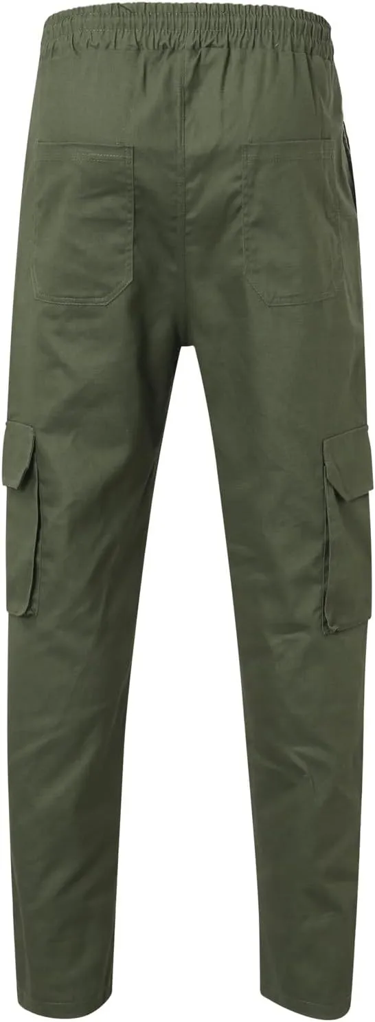 Cargo Pants for Men with Multi Pockets Camouflage Military Combat Work Fit Trousers Casual Tactical Hiking Pants