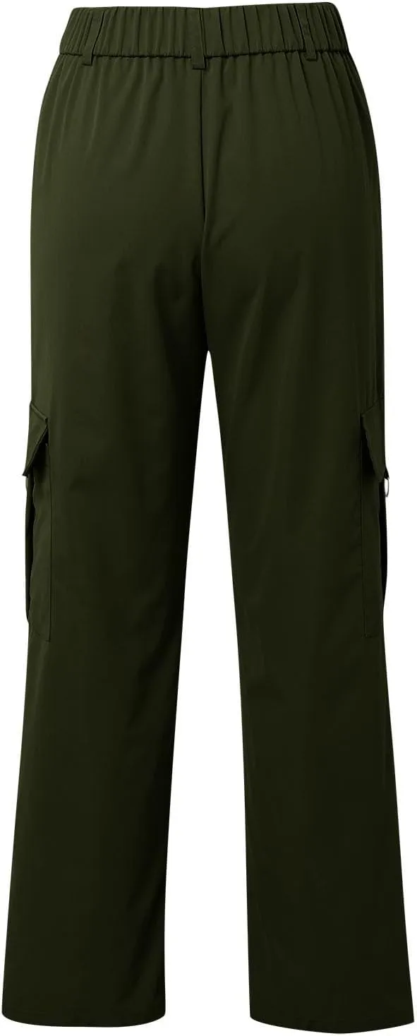Cargo Pants for Women High Waisted Casual Wide Leg Pants Baggy Stretchy Wide Leg Y2K Streetwear with Pockets