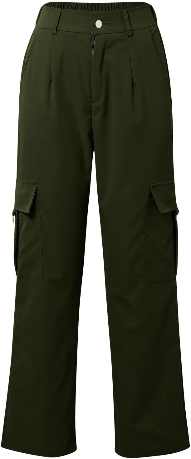 Cargo Pants for Women High Waisted Casual Wide Leg Pants Baggy Stretchy Wide Leg Y2K Streetwear with Pockets