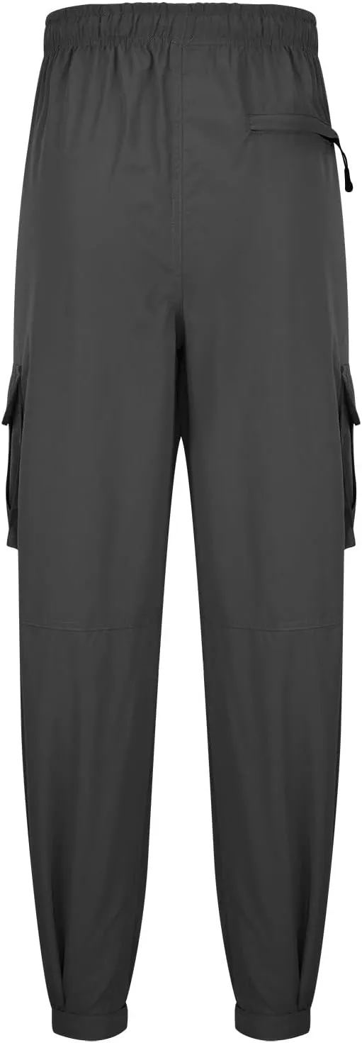 Cargo Sweatpants for Men Casual Fitness Drawstring Cargo Pants Workout Joggers Trousers Outdoor with Mutil Pockets
