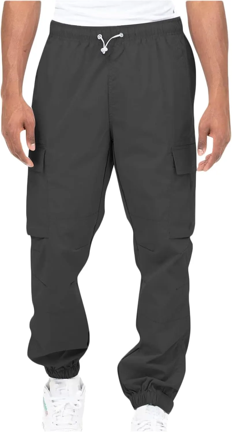 Cargo Sweatpants for Men Casual Fitness Drawstring Cargo Pants Workout Joggers Trousers Outdoor with Mutil Pockets