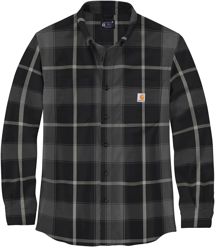 Carhartt Men's Rugged Flex Relaxed Fit Midweight Flannel Long-Sleeve Plaid Shirt