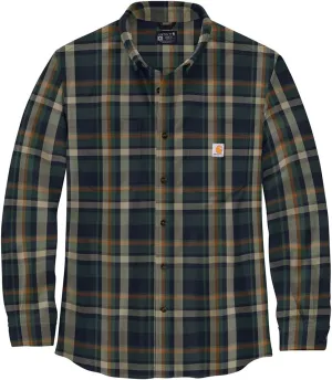 Carhartt Men's Rugged Flex Relaxed Fit Midweight Flannel Long-Sleeve Plaid Shirt
