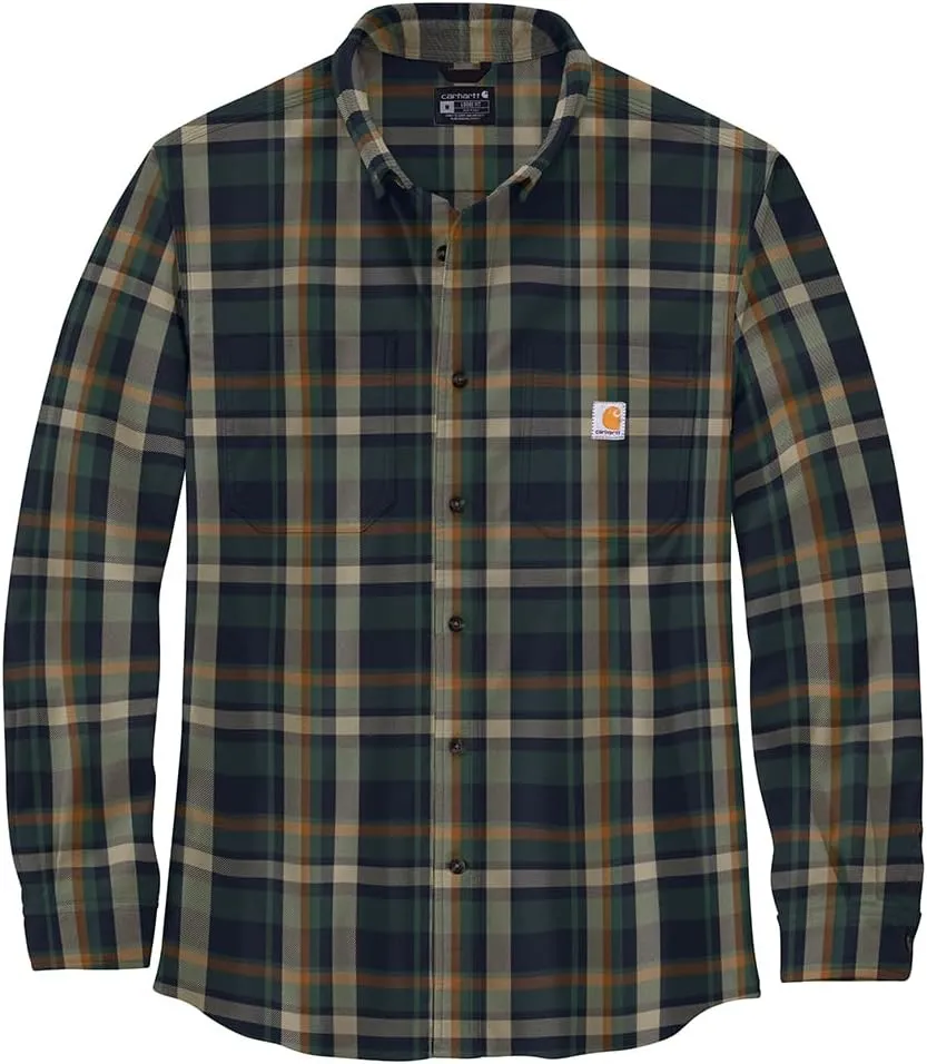 Carhartt Men's Rugged Flex Relaxed Fit Midweight Flannel Long-Sleeve Plaid Shirt