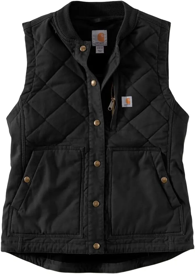 Carhartt Women's Rugged Flex Relaxed Fit Canvas Insulated Rib Collar Vest