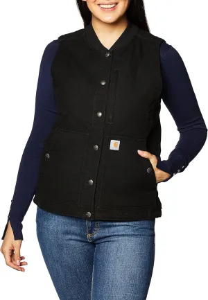 Carhartt Women's Rugged Flex Relaxed Fit Canvas Insulated Rib Collar Vest