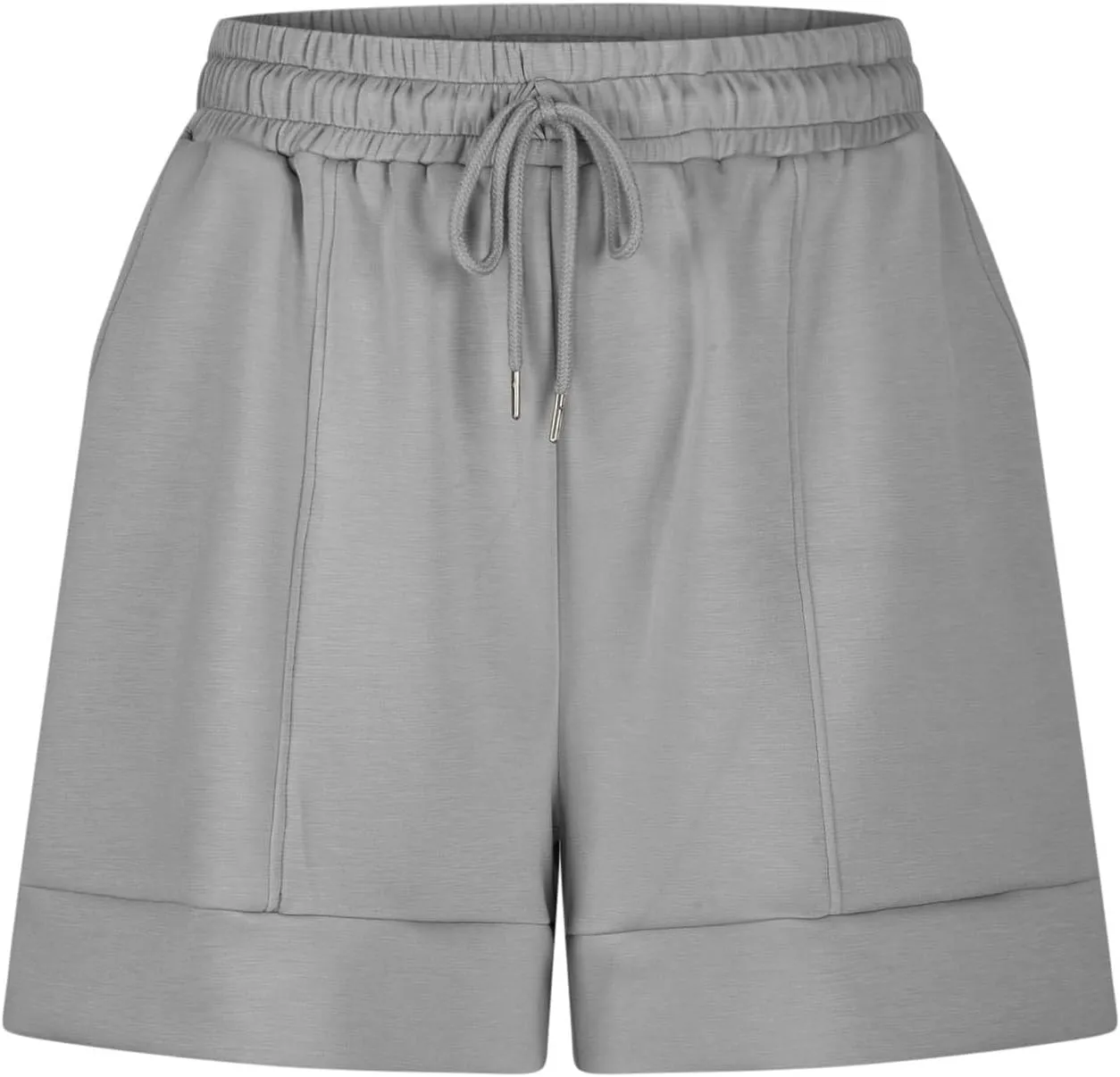 Casual Shorts for Women Summer Wide Leg Pants Elasticated Waist Relaxed Fit Lounge Shorts with Pockets