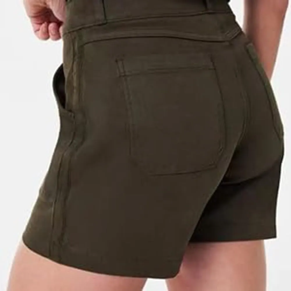 Comfy Stretch Twill Shorts for Women,Elastic Waist Casual Twill Short,Summer Chino Short,Pull On Denim Shorts with Pockets