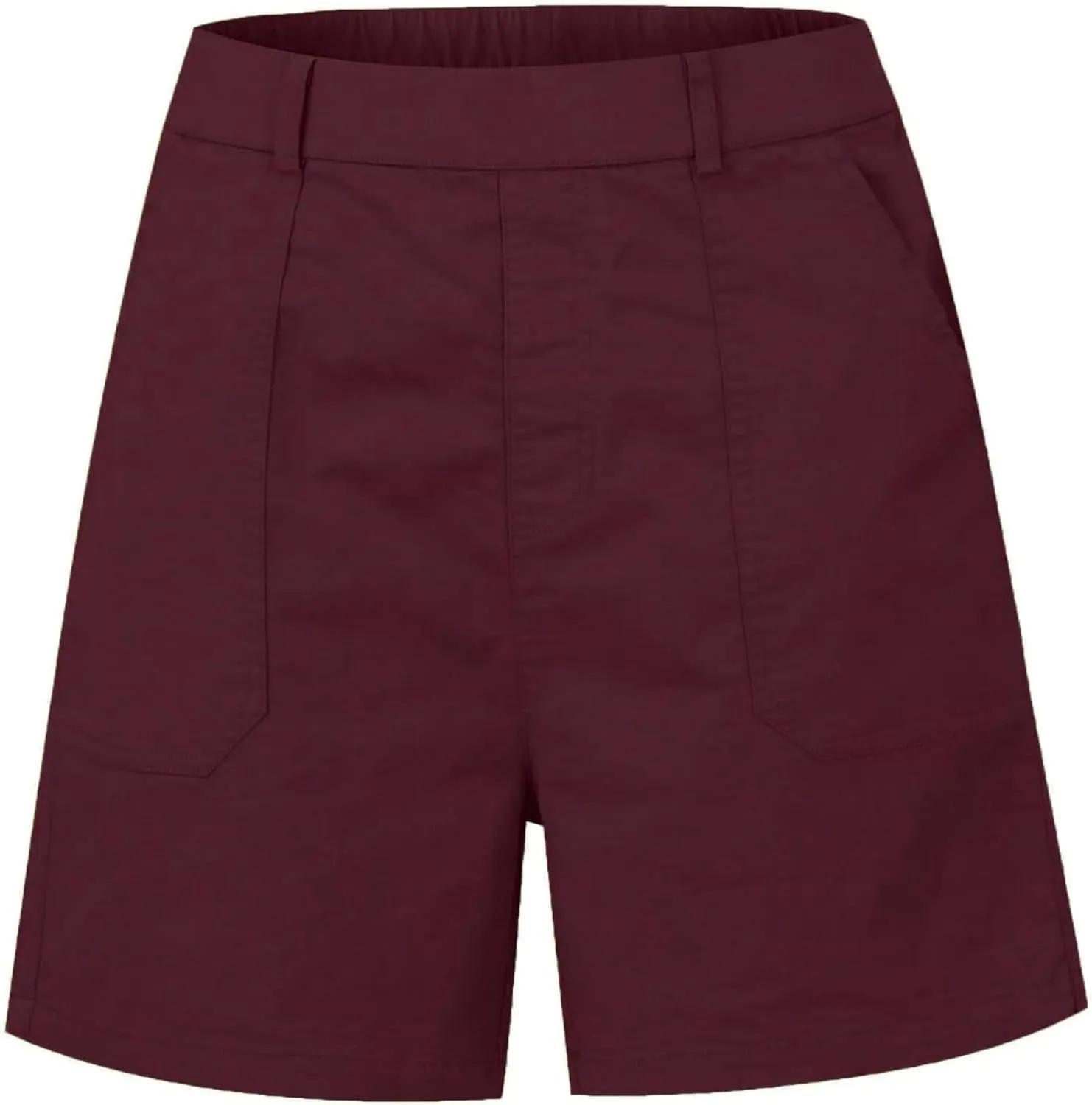 Comfy Stretch Twill Shorts for Women,Elastic Waist Casual Twill Short,Summer Chino Short,Pull On Denim Shorts with Pockets