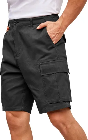 COOFANDY Men's Stretch Cargo Shorts Classic Fit Casual Shorts Hiking Work Short Pants with Multi Pockets