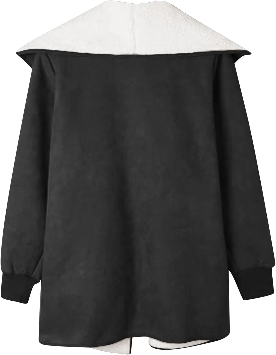 cooki Trench Coat for Women 2023 Women's Winter Warm Stand Collar Sherpa Lined Outerwear Fleece Jacket Coats Winter Warm Coat