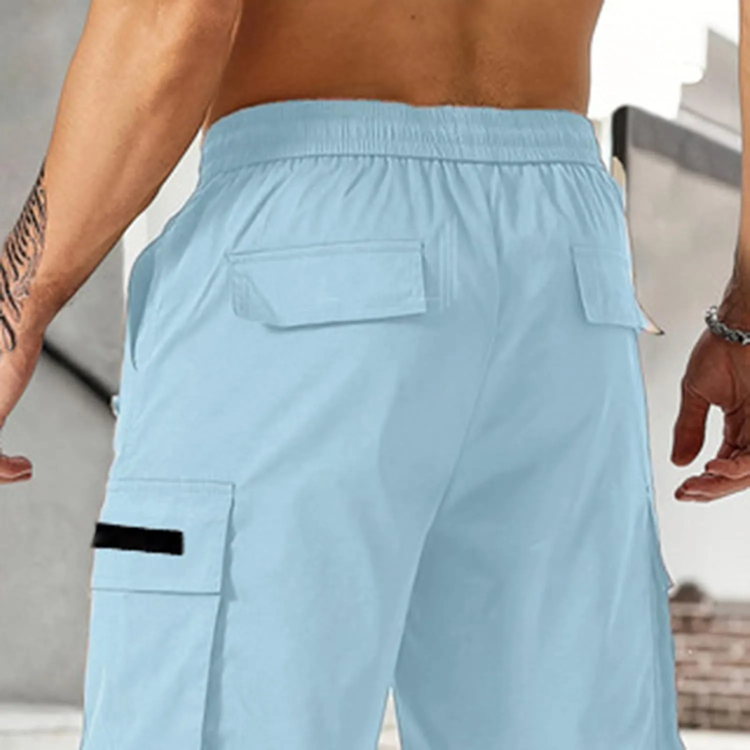 CRNTCEM Mens Straight Drawstring Casual Shorts Lightweight Stretchy Outdoor Hiking Running Summer Beach Shorts with Pocket