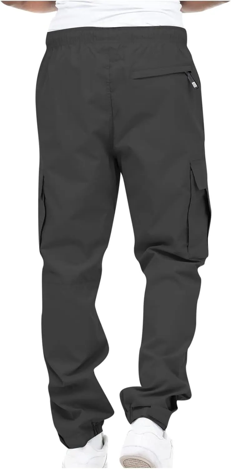 Dgoopd Cargo Pants for Men Big and Tall Ripstop Pants Outdoor Hiking Cargo Pants Lightweight Tactical Work Pants Joggers
