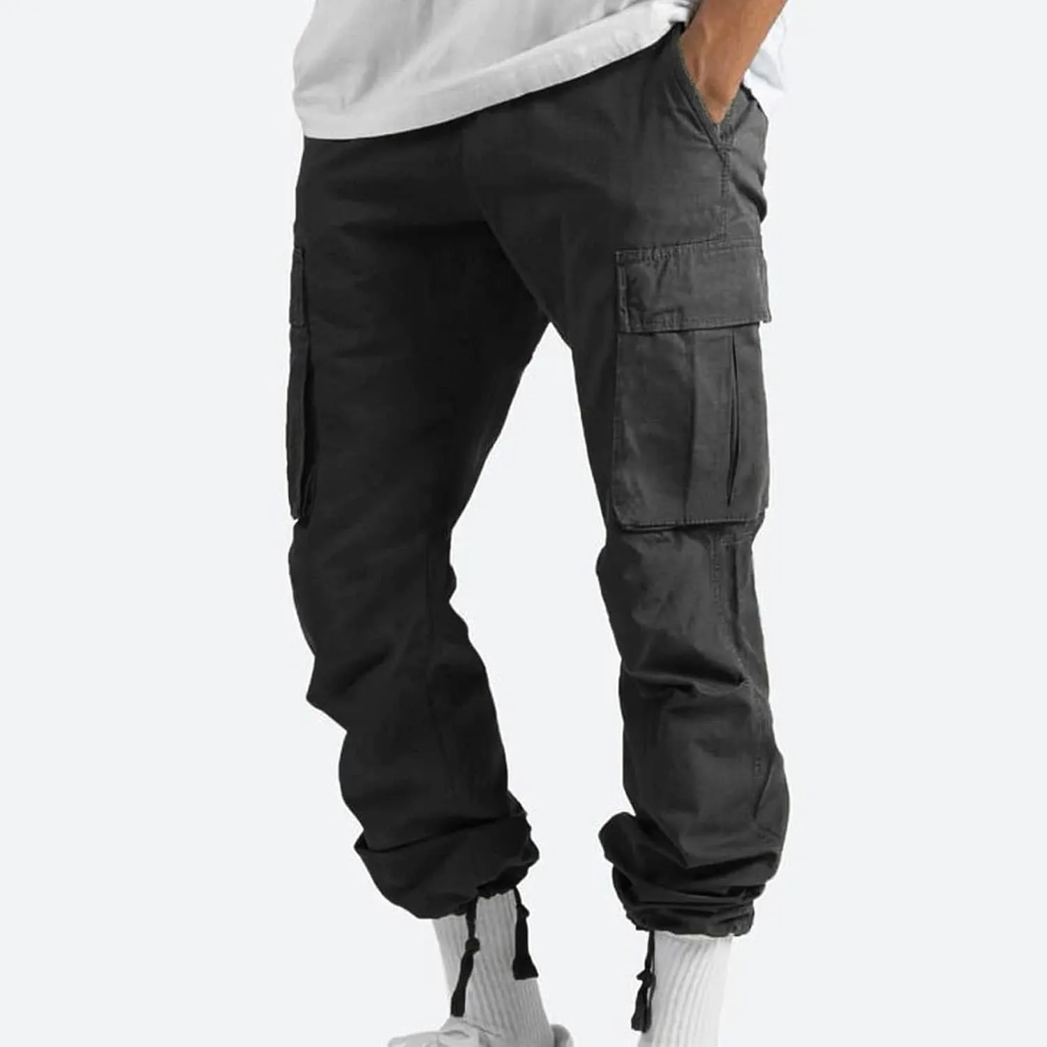 Dgoopd Cargo Pants for Men Stretch Hiking Pants Lightweight Tactical Pant Straight Leg Cargo Joggers Pants Outdoor Work Pants