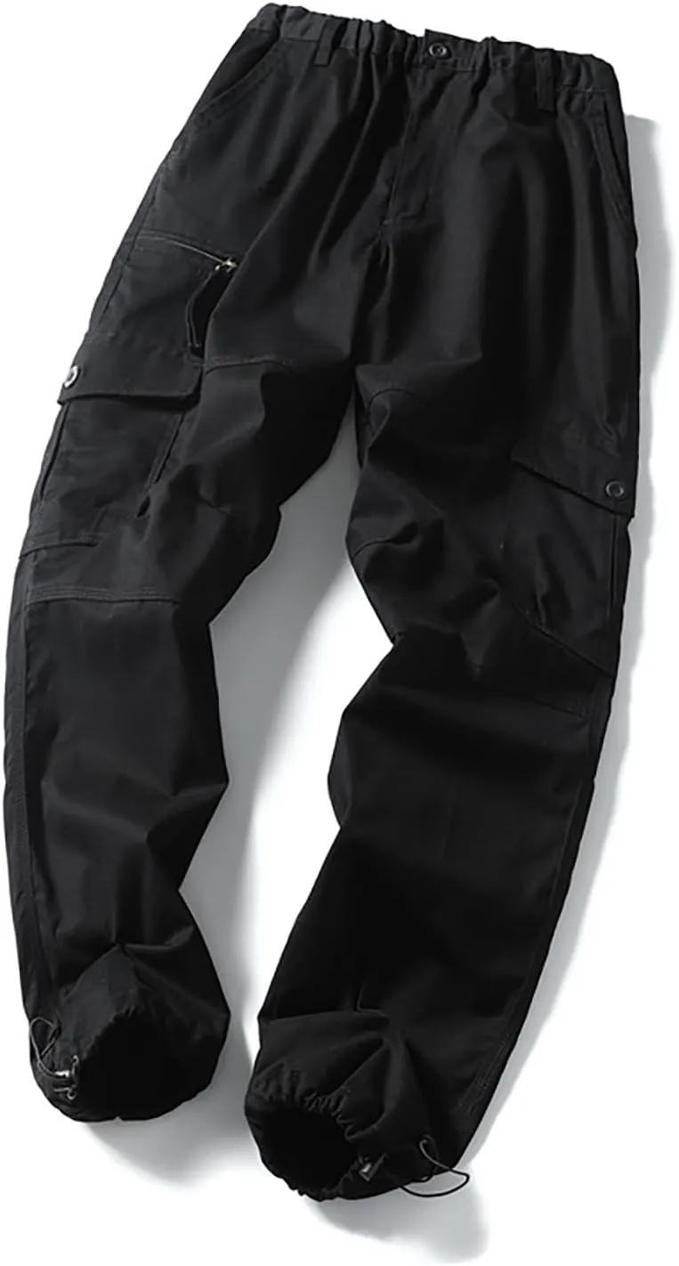 GOFULY Mens Cargo Pants Casual with Pockets Relaxed Fit Pants Ripstop Stretch Sweatpants Outdoor Baggy Pants Men Lightweight