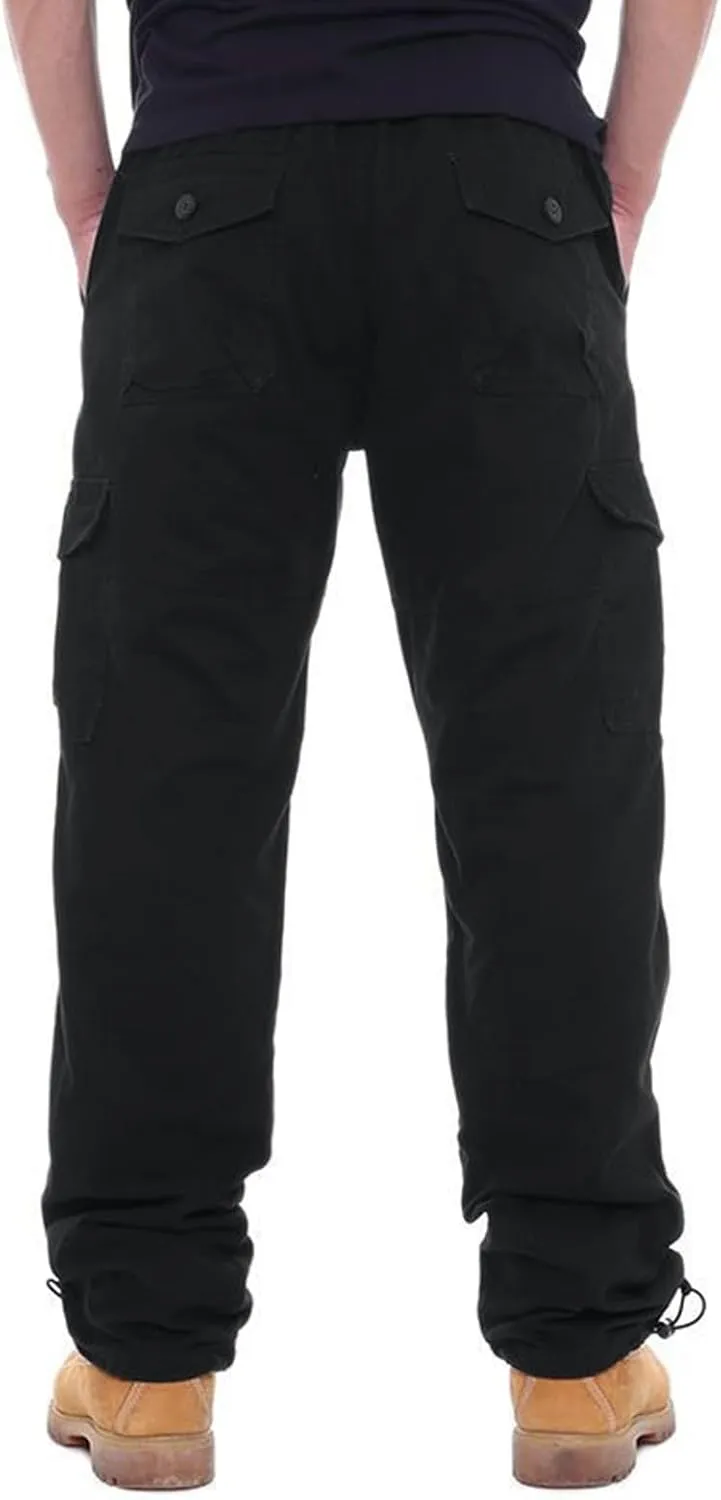 GOFULY Mens Cargo Pants Casual with Pockets Relaxed Fit Pants Ripstop Stretch Sweatpants Outdoor Baggy Pants Men Lightweight